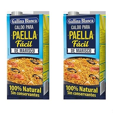 2x 1ltr Brodo Paella facil di pesce con sofrito (2 ltr)