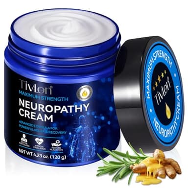 Crema Di Sollievo Della Neuropatia Forza Extra Per Piedi, Gambe, Mani, Dita Dei Piedi Con Curcuma Naturale, Zenzero - Disagio Muscolare E Articolare, Crema Di Massaggio Muscolare Naturale - 4,23 Oz